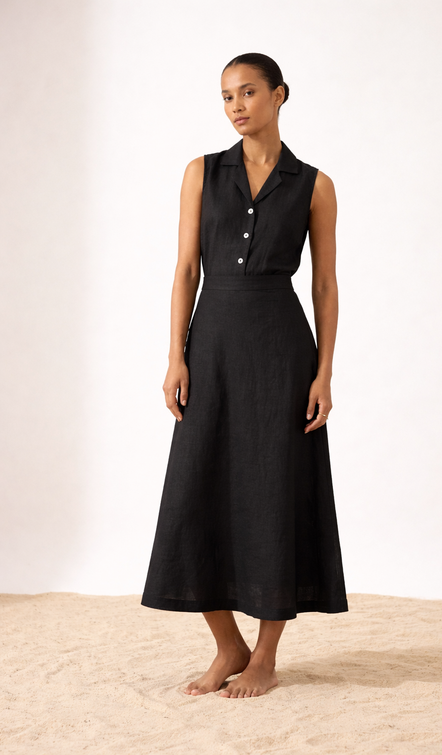 Minimalist Black Linen Set