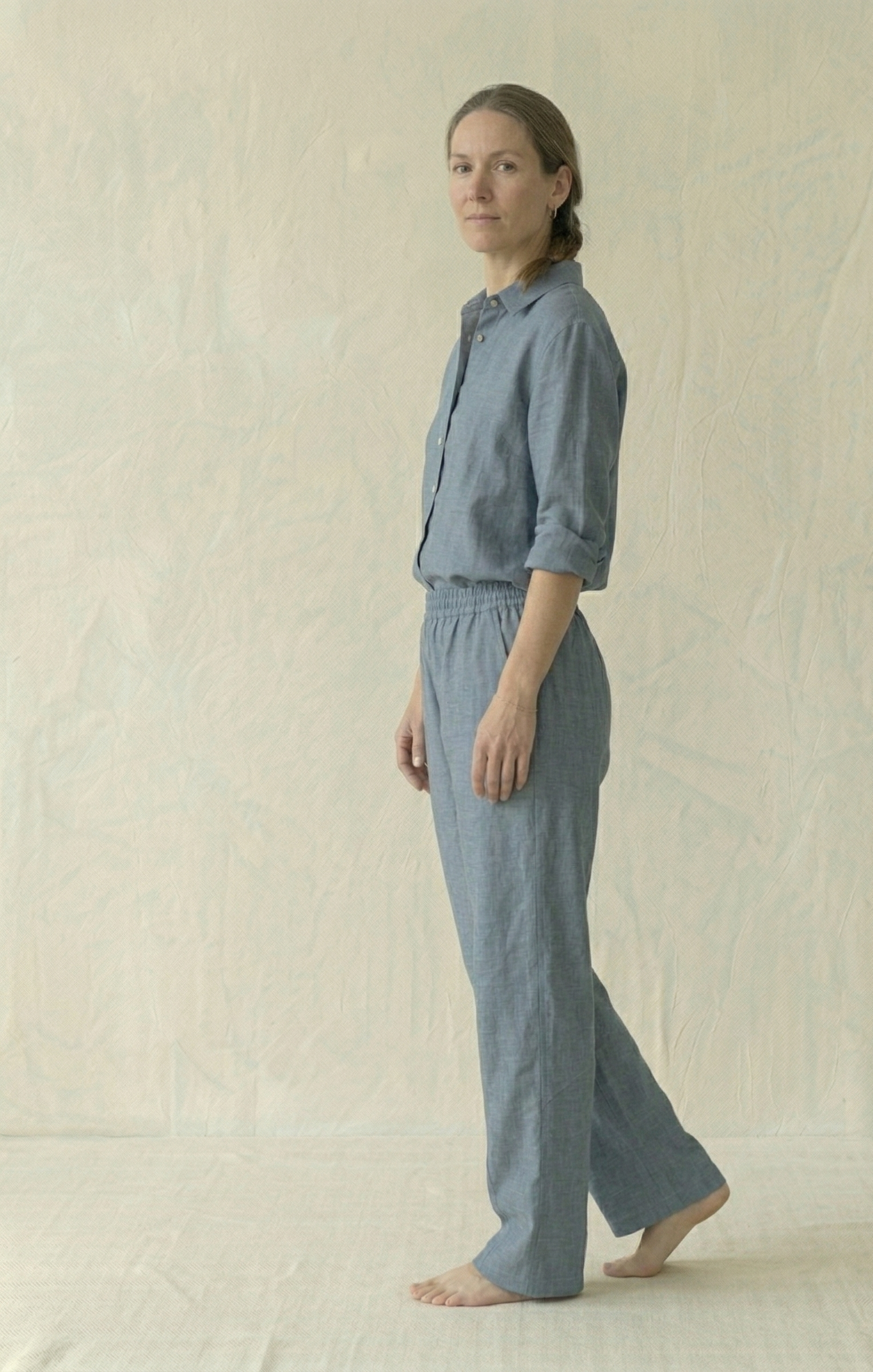Slate Blue Linen Co-ord Set