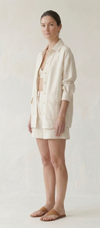 Ivory Linen Co-ord Set for Women