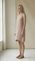Dusty Pink Linen Shift Dress