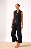 Minimalist Black Linen Co-Ord Set