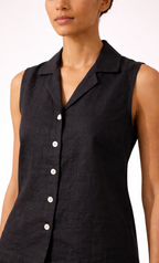 Minimalist Black Linen Co-Ord Set