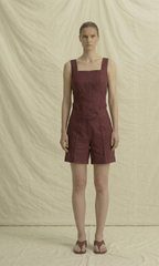 Burgundy Linen Co-ord Set