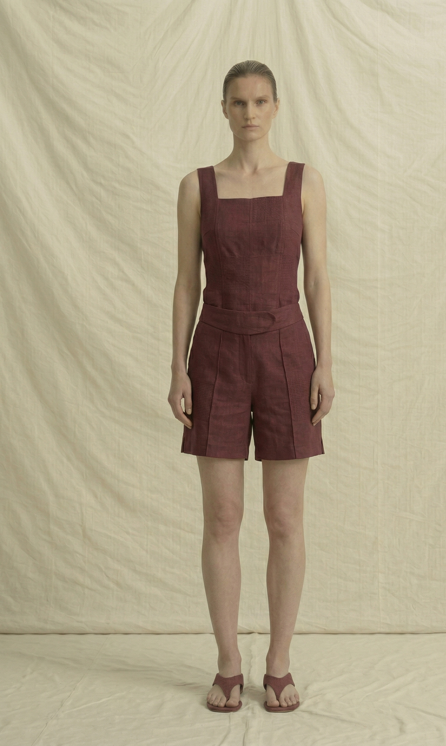 Burgundy Linen Co-ord Set
