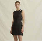 Black Linen Mini Dress