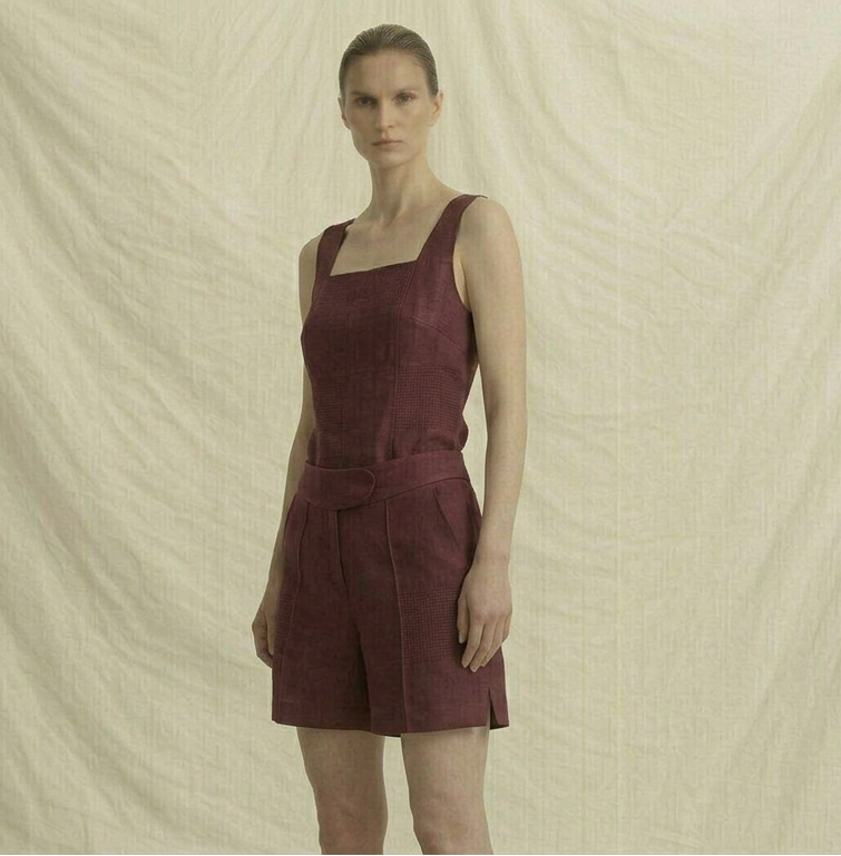 Burgundy Linen Co-ord Set