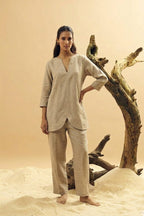 Beige Linen Co-Ord Set