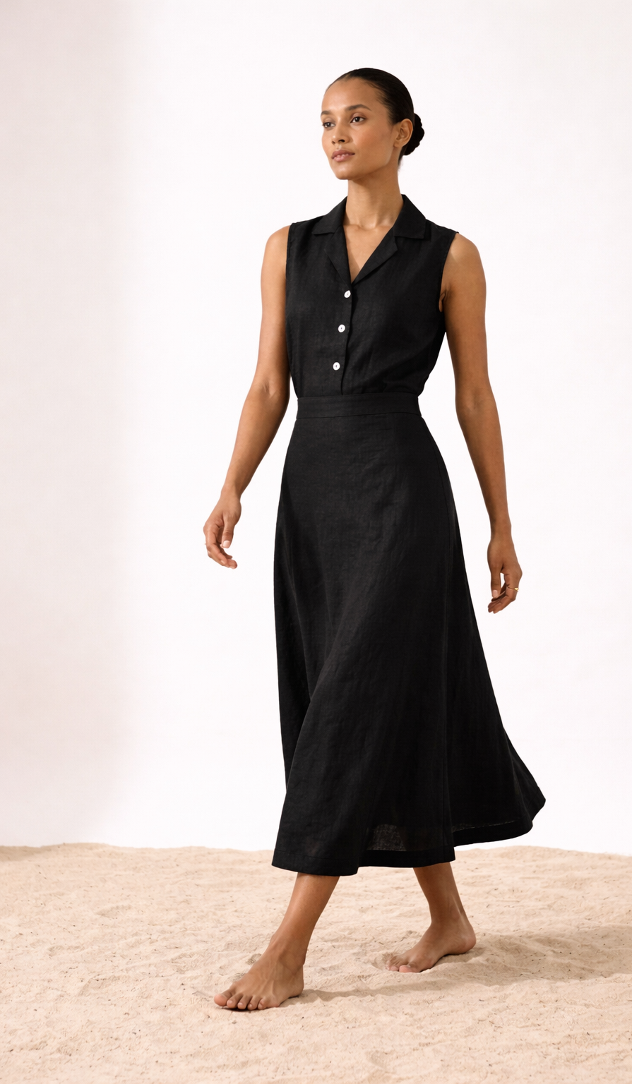 Minimalist Black Linen Set