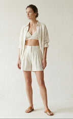 Ivory Linen Co-ord Set for Women