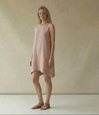 Dusty Pink Linen Shift Dress
