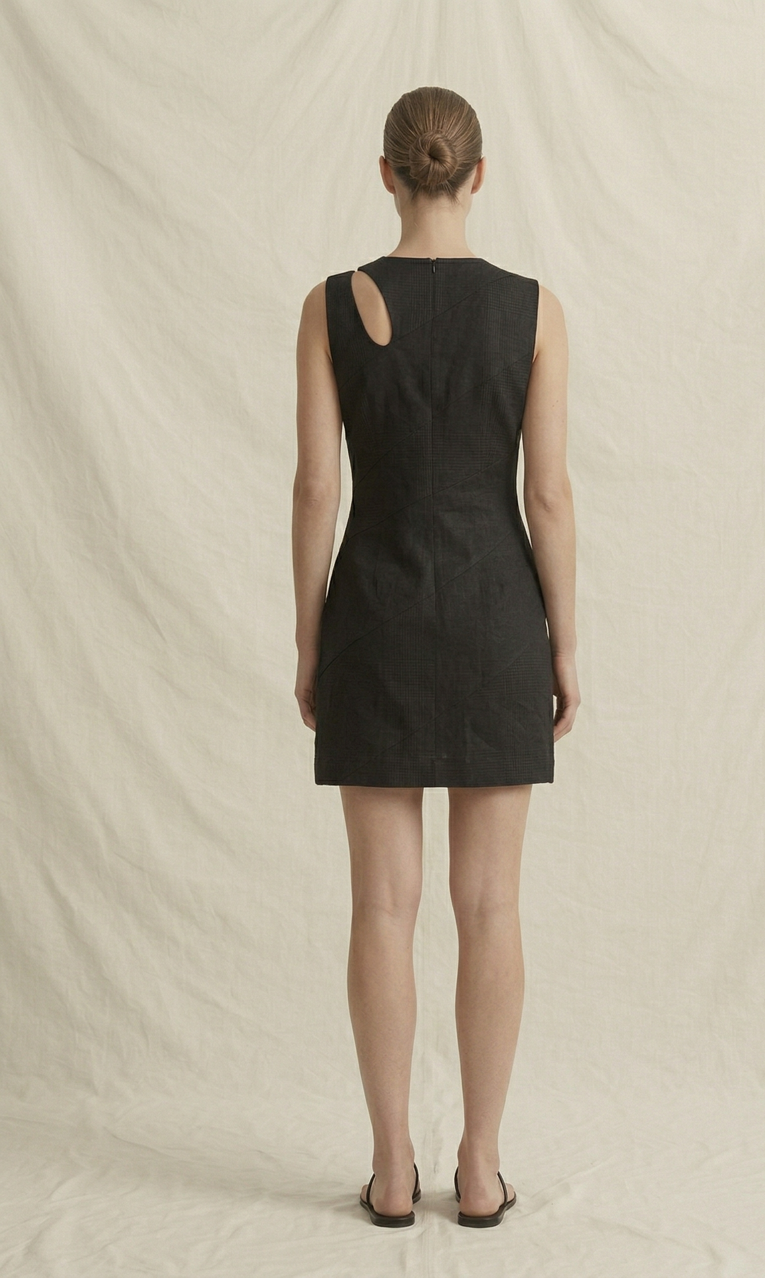 Black Linen Mini Dress