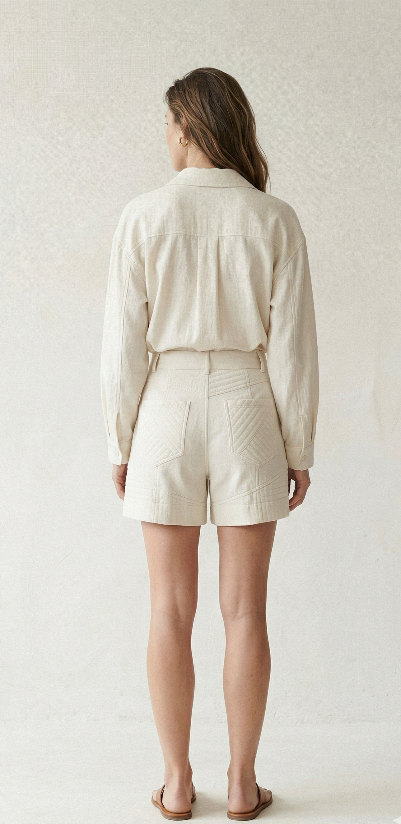 Ivory Linen Co-ord Set for Women