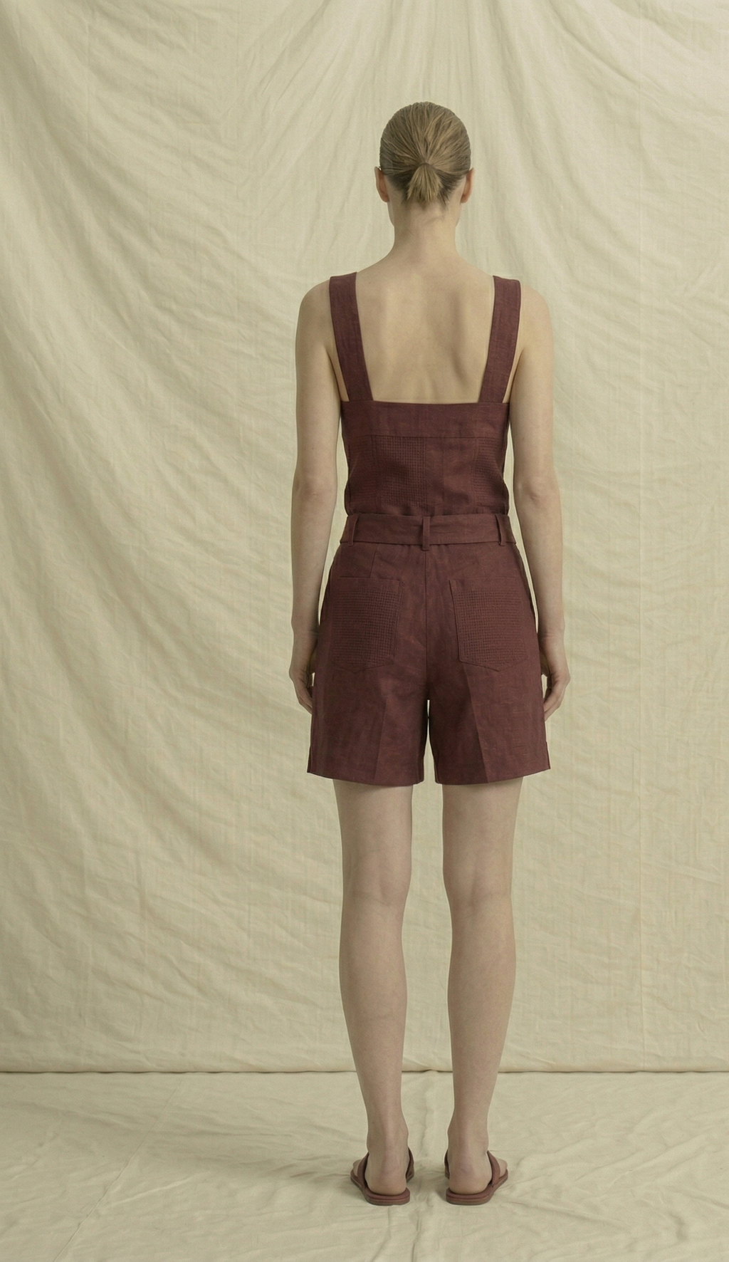 Burgundy Linen Co-ord Set