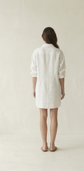 White Linen Shirt Dress