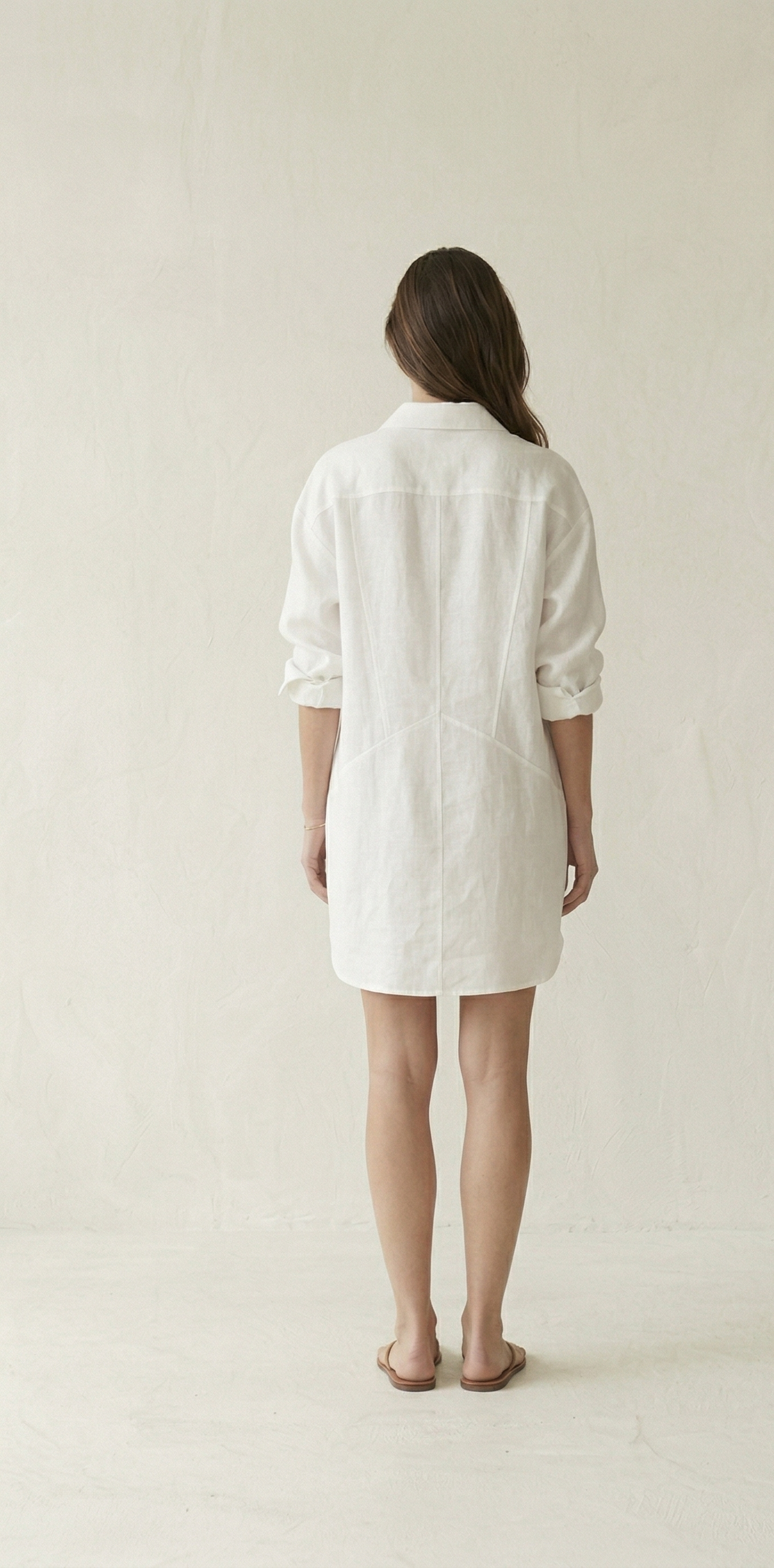 White Linen Shirt Dress