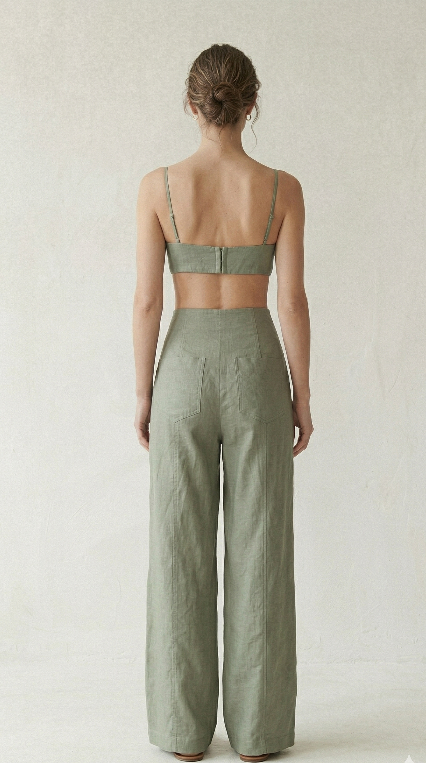 Sage Green Linen Matching Set