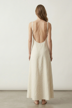 Ivory Linen Maxi Dress