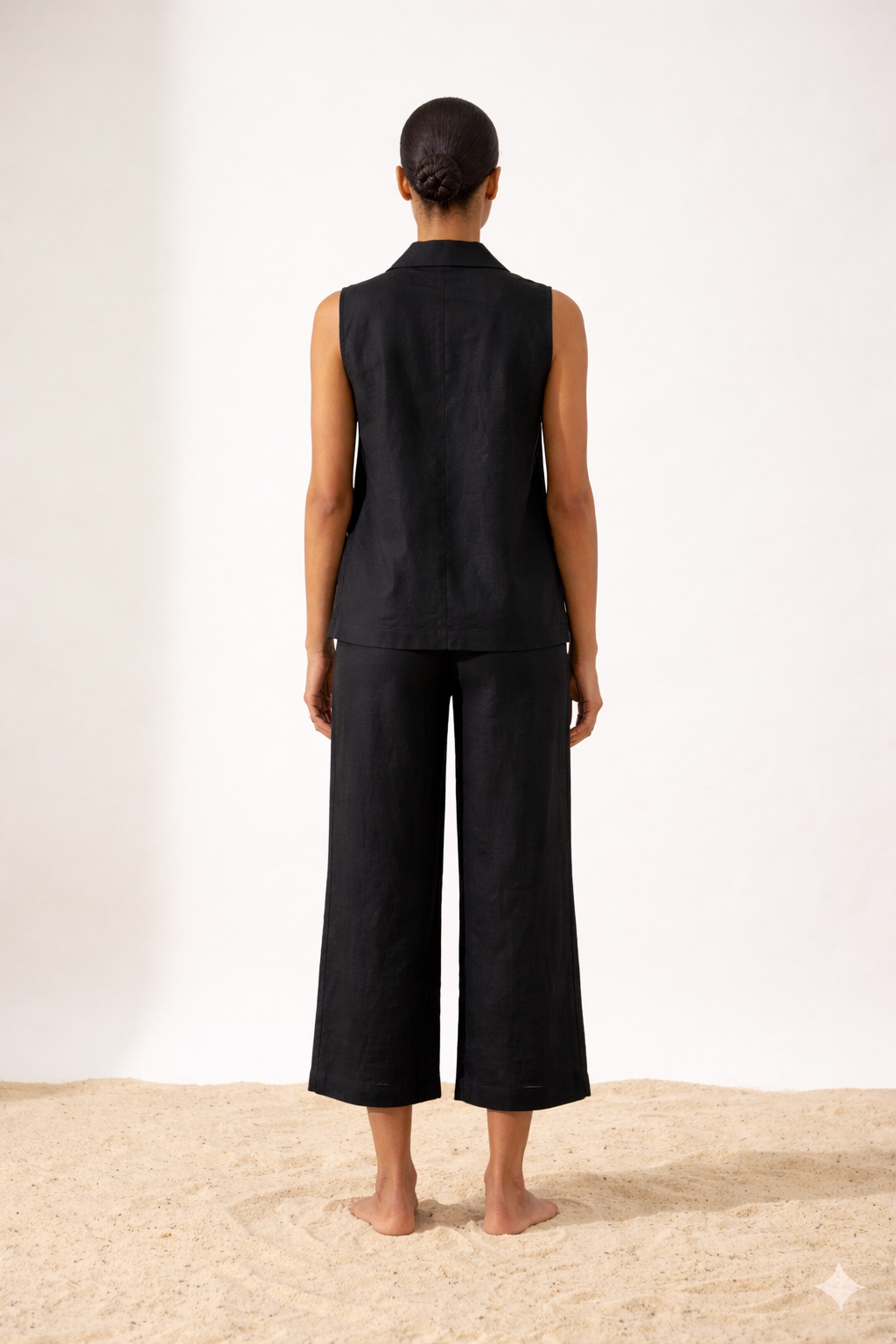 Minimalist Black Linen Co-Ord Set