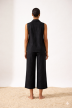 Minimalist Black Linen Co-Ord Set