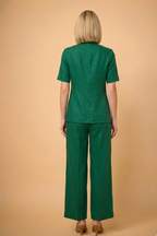 Emerald Green Linen Co-Ord Set for Women