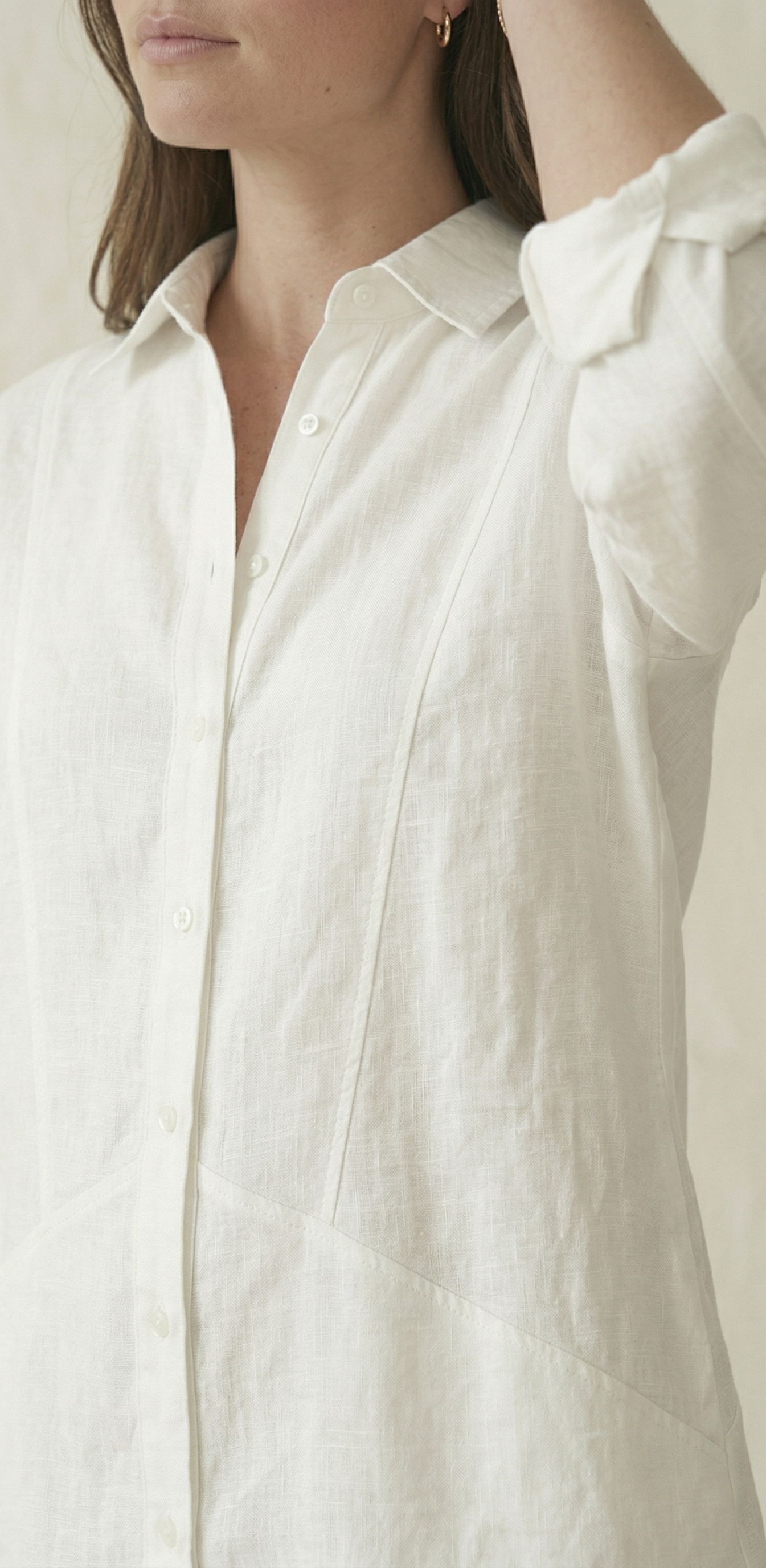 White Linen Shirt Dress