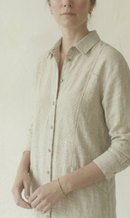 Natural Linen Shirt Dress