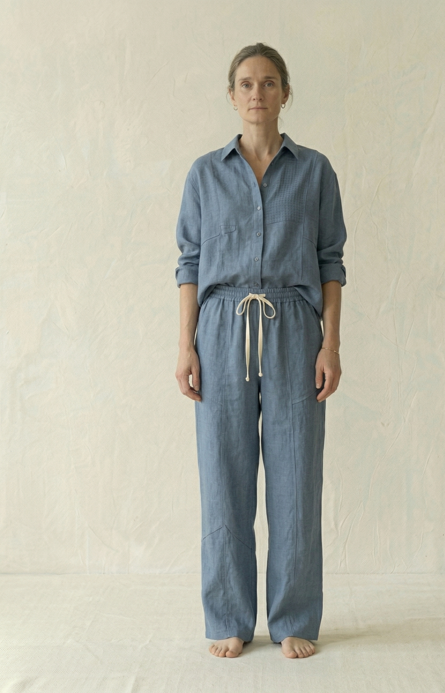 Slate Blue Linen Co-ord Set