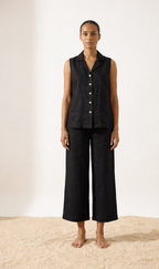 Minimalist Black Linen Co-Ord Set