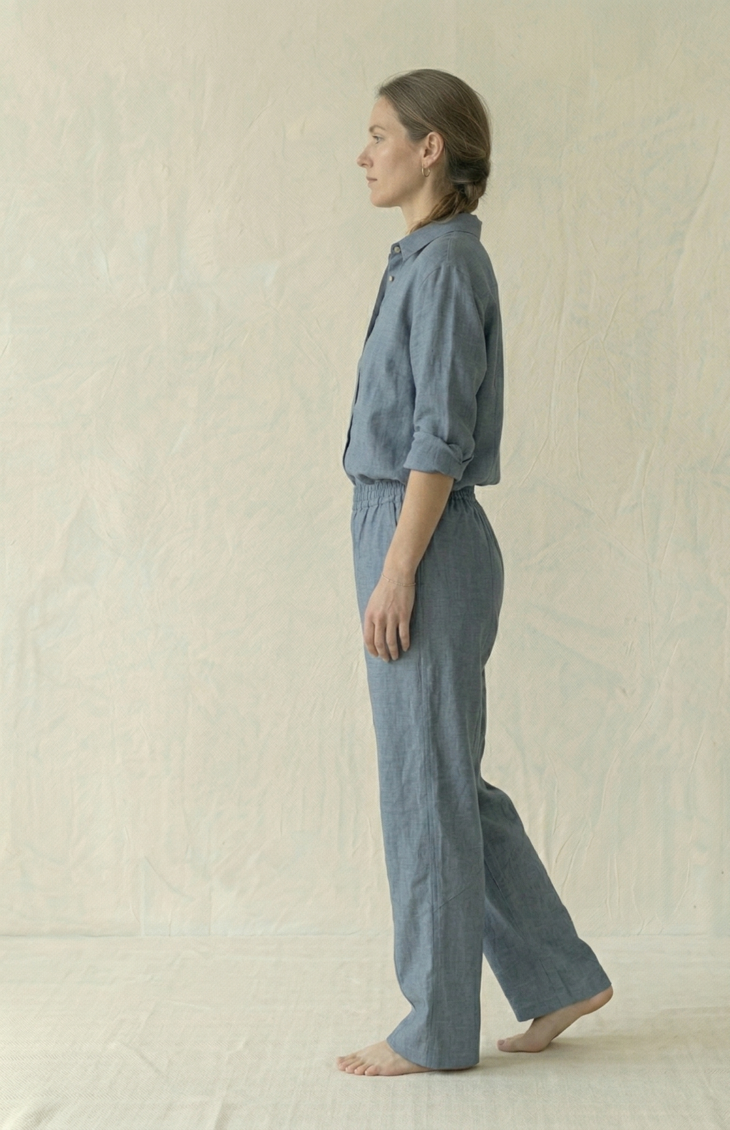 Slate Blue Linen Co-ord Set