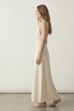 Ivory Linen Maxi Dress