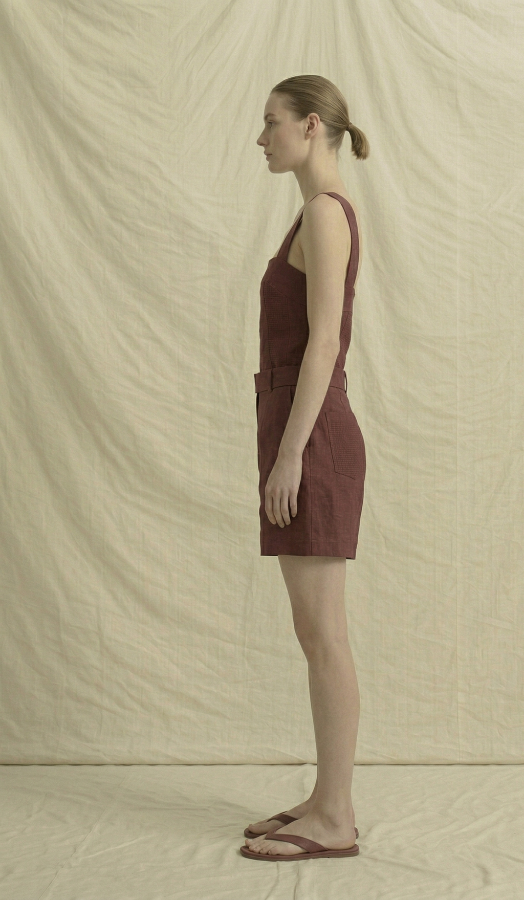 Burgundy Linen Co-ord Set