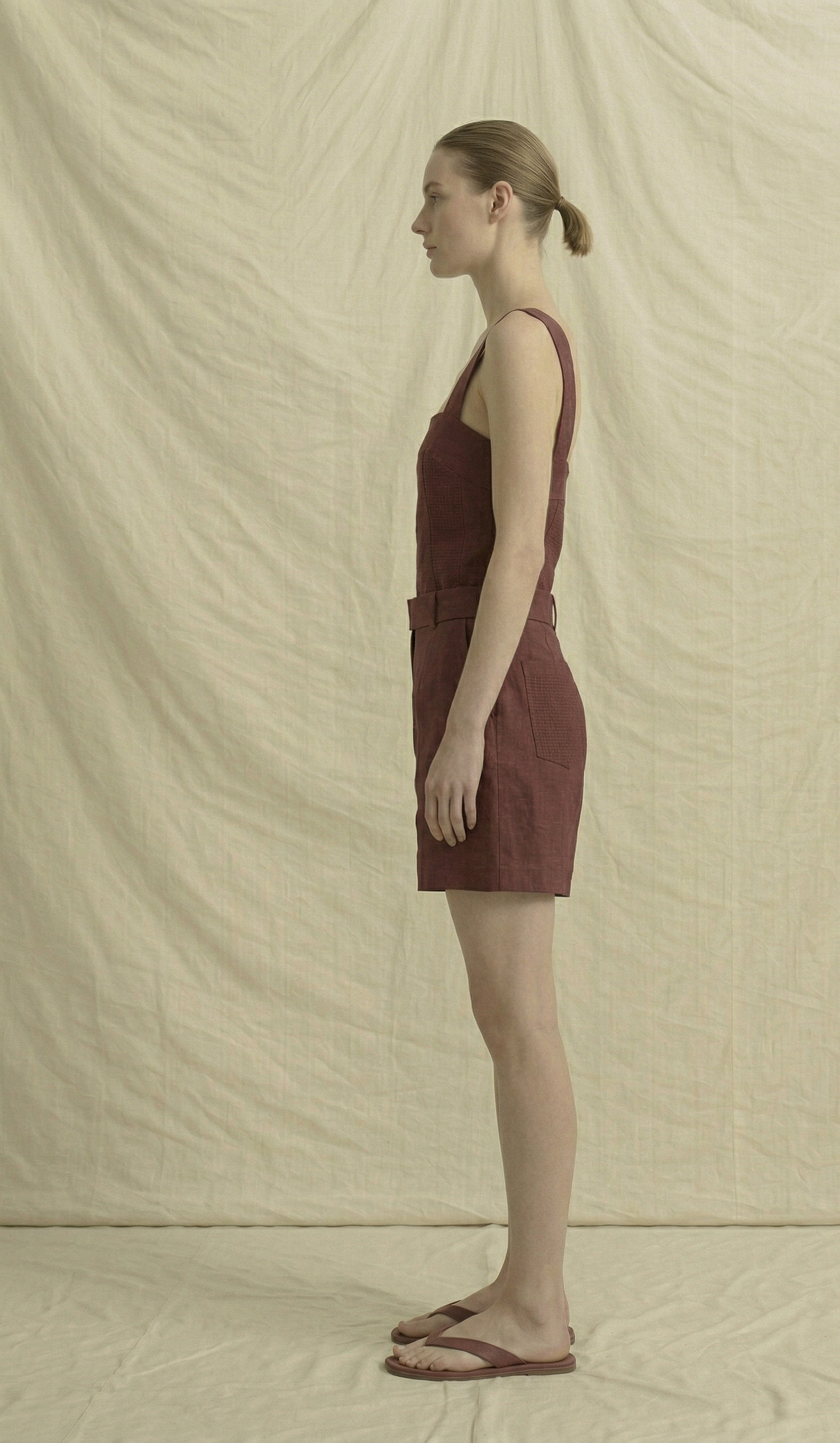 Burgundy Linen Co-ord Set