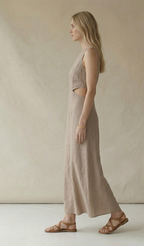 Natural Linen Maxi Dress