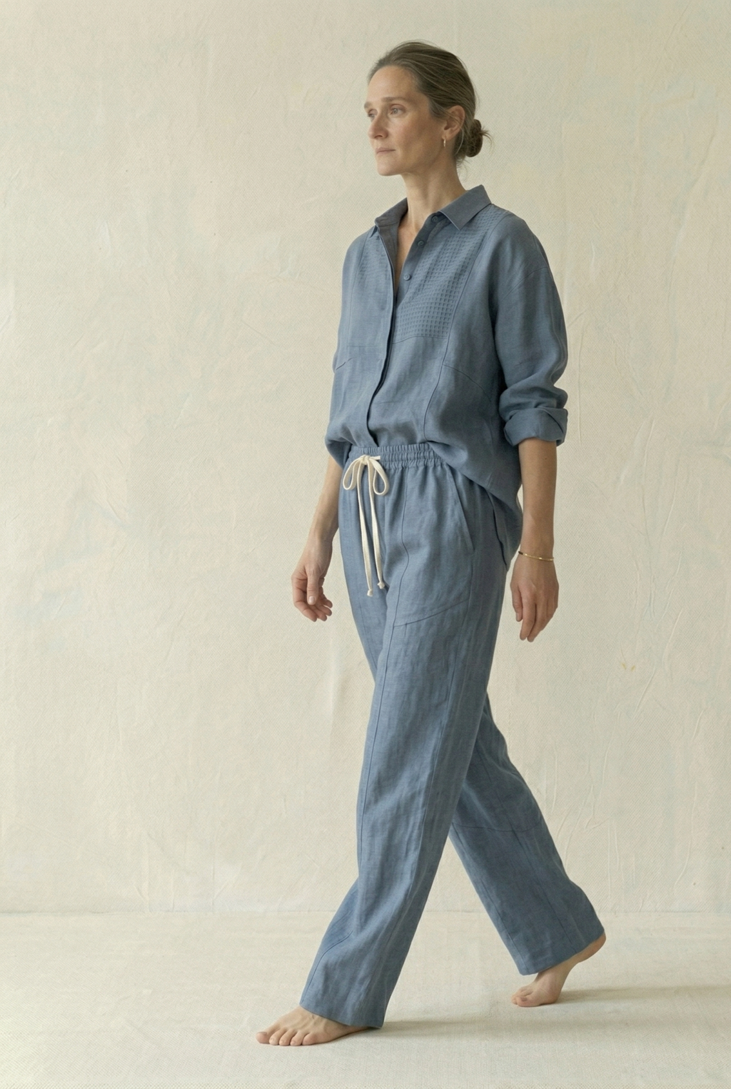 Slate Blue Linen Co-ord Set