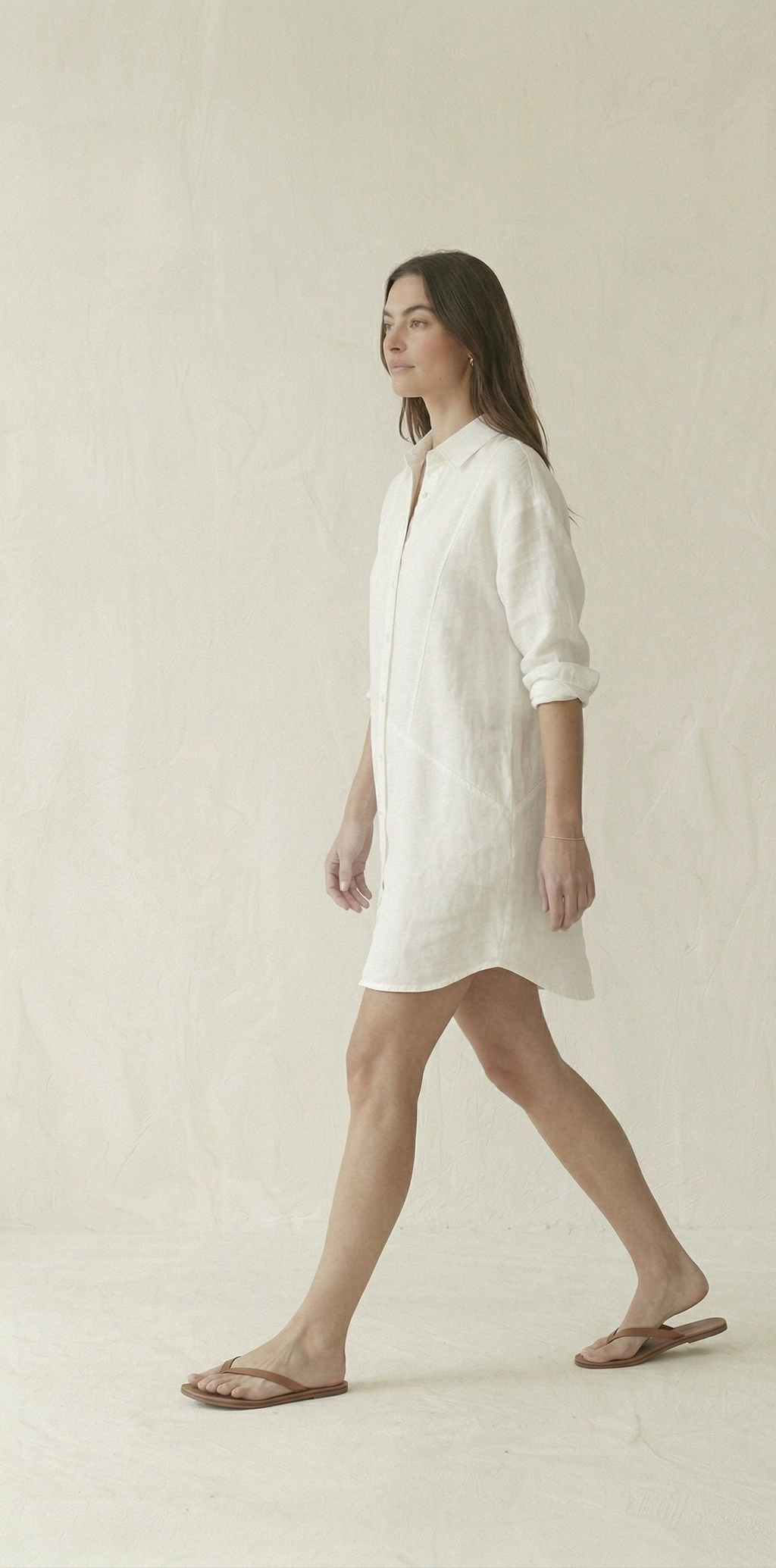 White Linen Shirt Dress