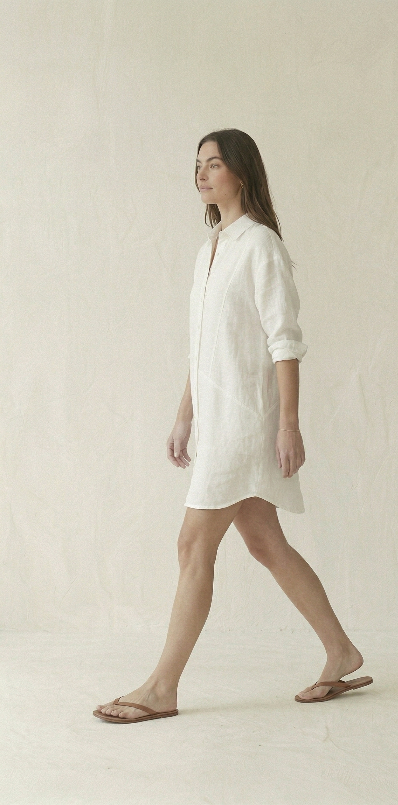 White Linen Shirt Dress
